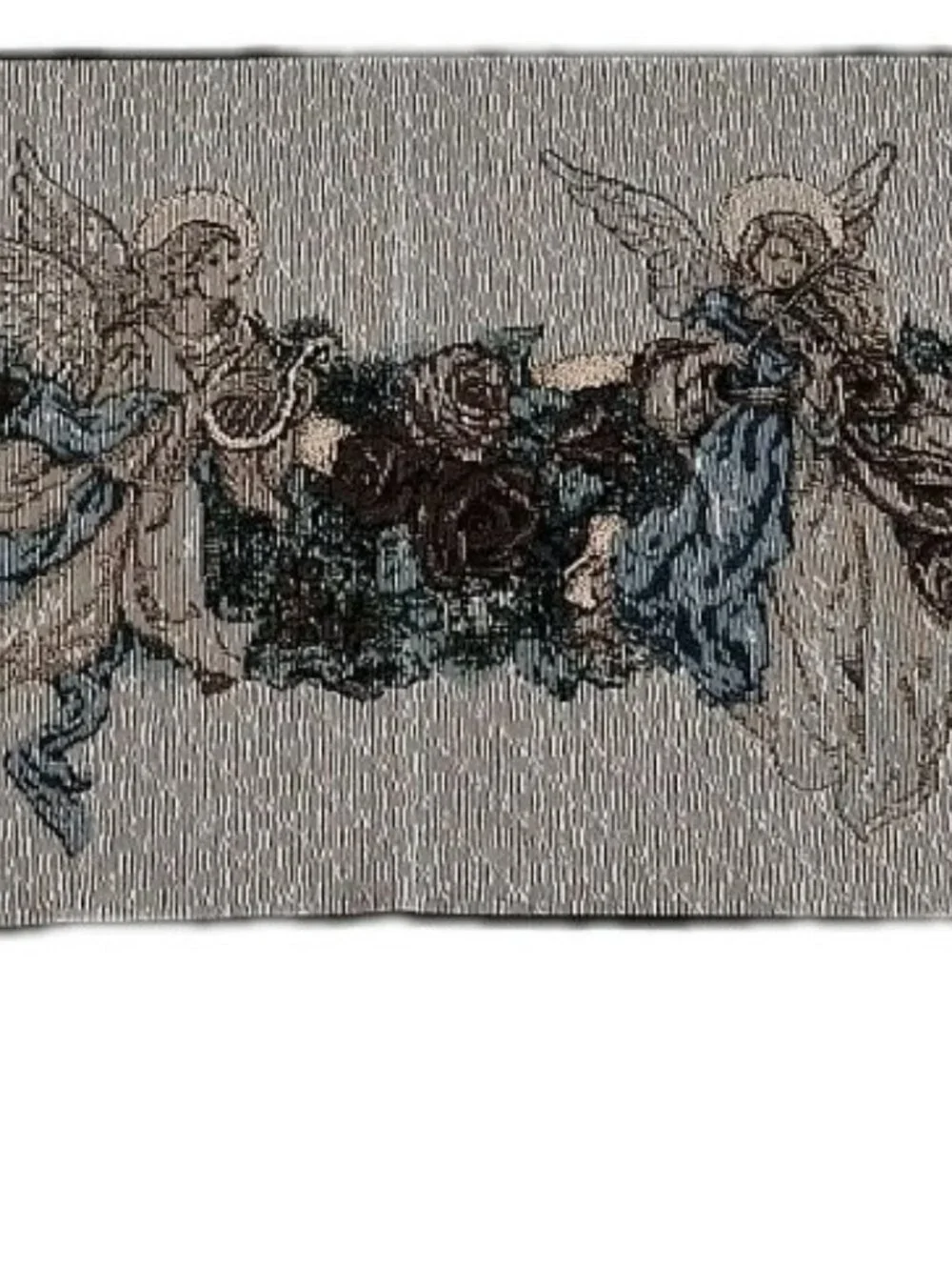 Vintage-style table runner featuring a romantic angel design 70